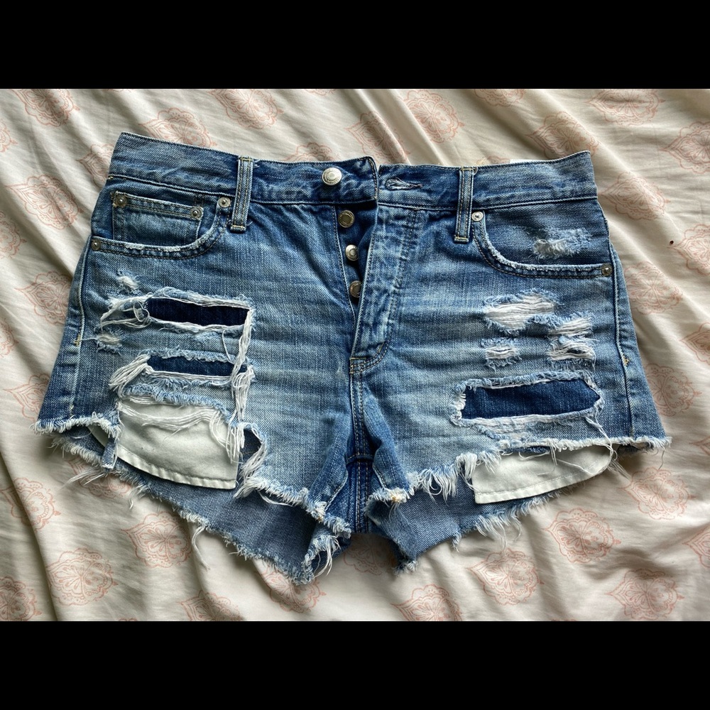 American Eagle high rise jean shorts